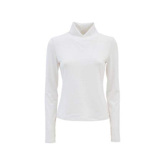 Designer Long Sleeve Soft Sweater White
