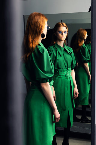 Designer Green Blouse