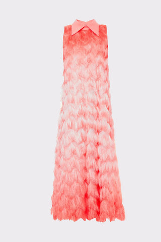 A-Line Evening Gown Long Dress Coral Ombre