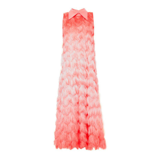 A-Line Evening Gown Long Dress Coral Ombre