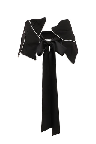 Artwear Floral Tie Belt Black