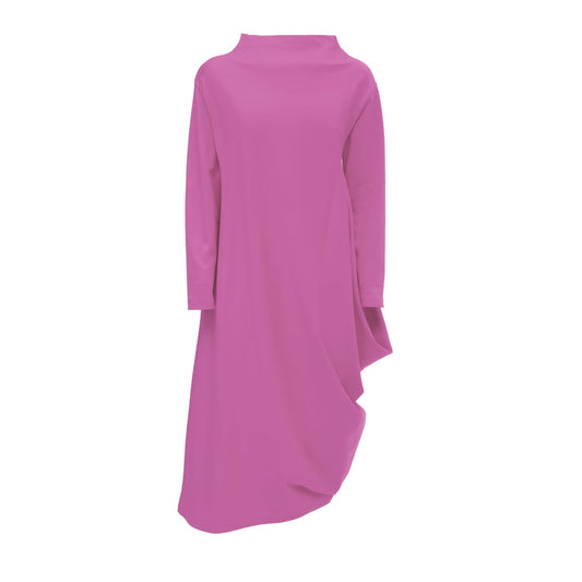 Asymmetrical Jersey Dress Pale Pink