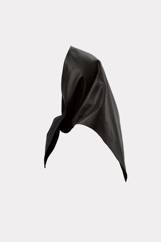 Black Faux Leather Shawl Scarf
