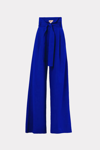 Blue High Waist Long Wide Leg Trousers