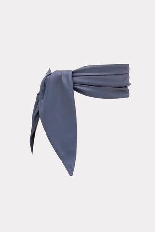 Blue Wide Belt Faux Leather