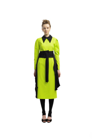 Formal Midi Dress Lime Green