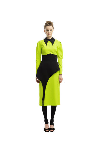 Formal Midi Dress Lime Green