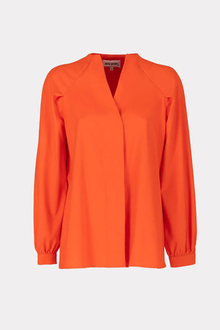 Button Down Long Sleeve Shirt Orange