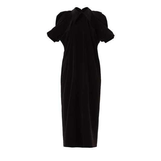 Designer Midi Dress Black