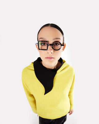 Chic Formal Sleeveless Top With Unique Collar Black