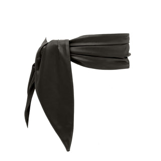 Black Wide Belt Faux Leather