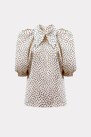 Designer Blouse Crepe Polka Dot