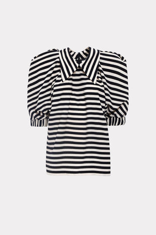 Designer Blouse With Black White Stripes