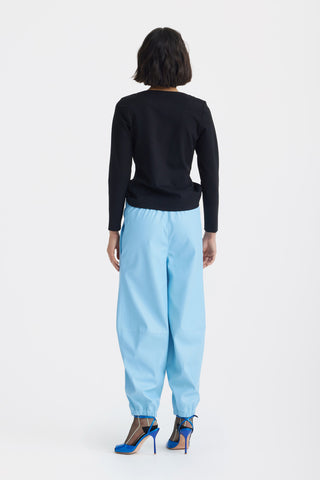 Designer Boat Neck Blouse, Floral Drape – Black