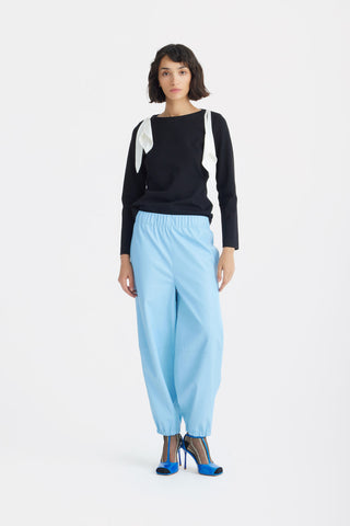 Designer Boat Neck Blouse, Floral Drape – Black