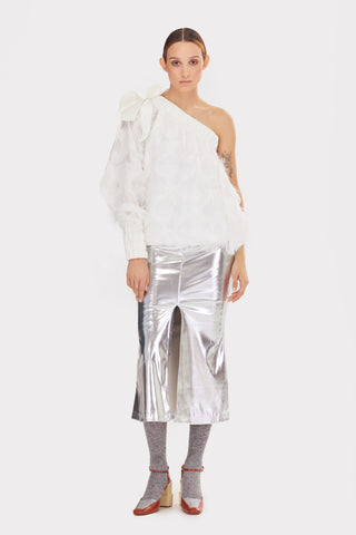 Designer Off-Shoulder Blouse White