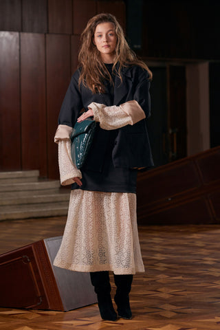 Designer T-Shirt Style Long Dress Black
