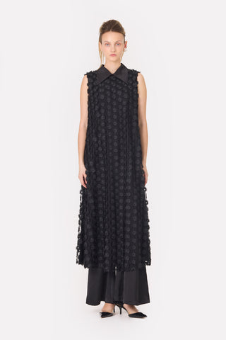 Evening Gown A-Line Maxi Dress With Flowers