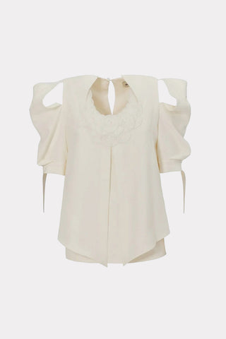 Evening Open Shoulder Blouse White