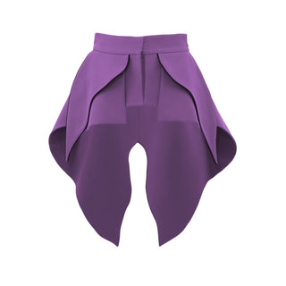 Evening Peplum Belted Dress Lavander - Two-Piece Set