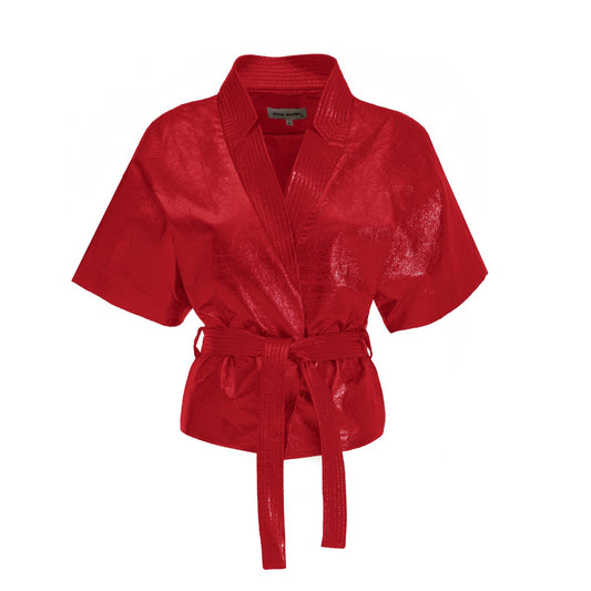 Fashion Kimono Vest Red