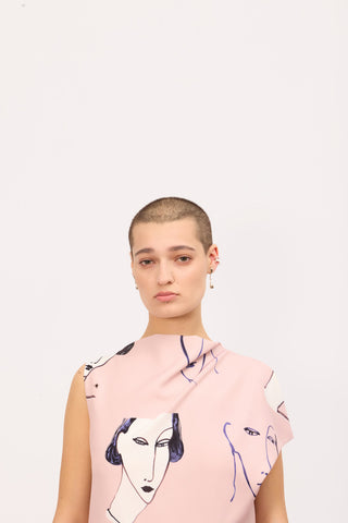 Fashionable Relaxed Fit Dress With Art Print