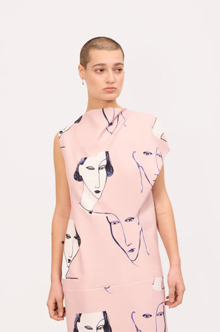 Fashionable Relaxed Fit Dress With Art Print