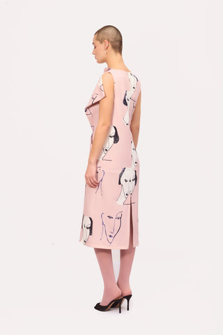 Fashionable Relaxed Fit Dress With Art Print