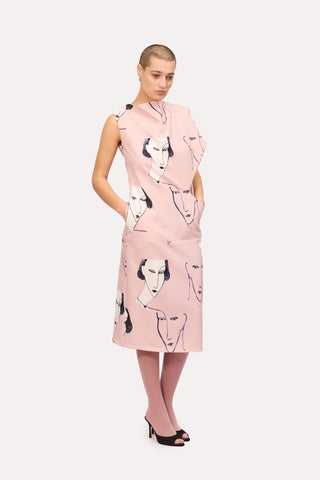 Fashionable Relaxed Fit Dress With Art Print