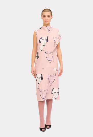 Fashionable Relaxed Fit Dress With Art Print
