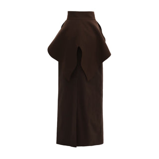 Floor Length High-Waisted Skirt With Separate Belt - Two-Piece Set