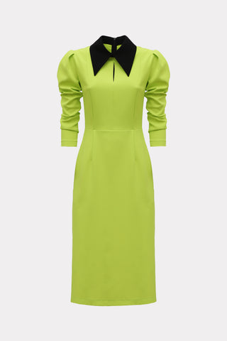Formal Midi Dress Lime Green