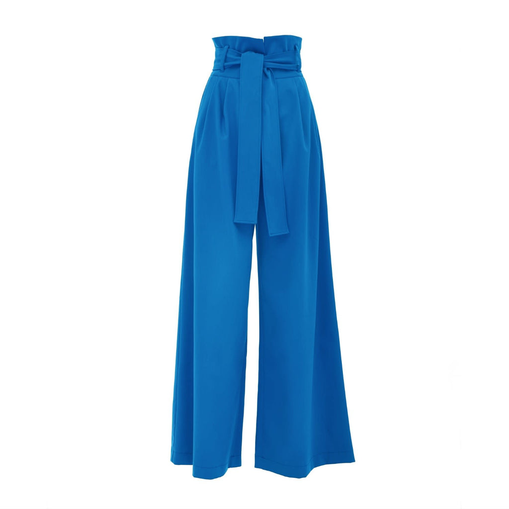 High Waist Long Wide Leg Trousers Red main image 0