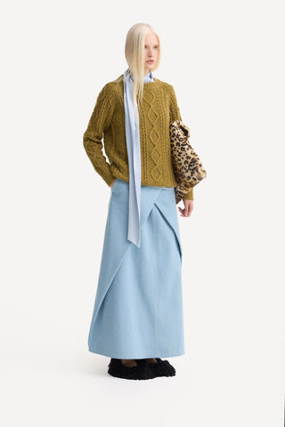 Limited Edition Virgin Wool Cable Knit Sweater – Mustard Yellow