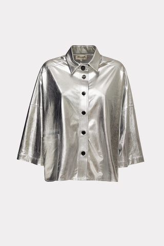 Loose Fit Shirt Metallic Silver