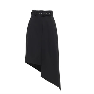 Luxe Asymmetrical High Waist Belt Black