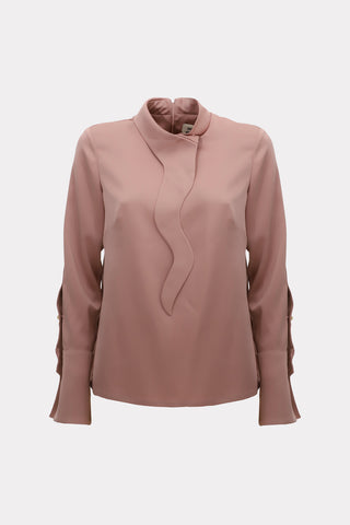 Luxury Silk-Feel Satin Blouse Blush