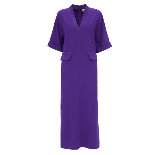 Maxi Dress With Pockets Purple