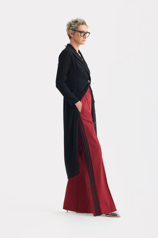 Modern Tailored Long Blazer Dress Black