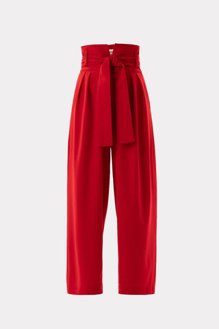 Red High Waist Straight Leg Culottes