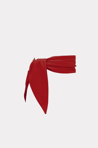 Red Wide Belt Faux Leather