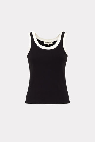 Rib Tank Top Black