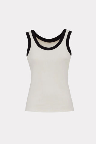 Rib Tank Top White