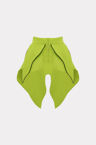 Sculpted Peplum Belt Neon Lime