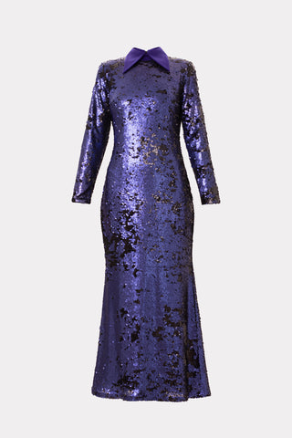 Sequin Column Maxi Dress