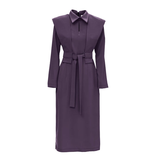 Pale Violet Fashion Fitted Midi Dress
