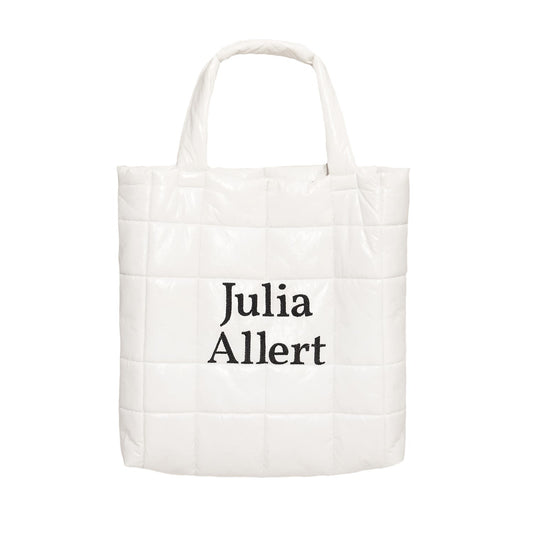 Vinyl Quilted Bag - White