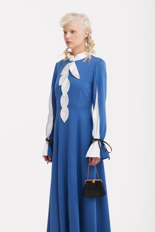 Cocktail Ankle-Length Dress – Blue