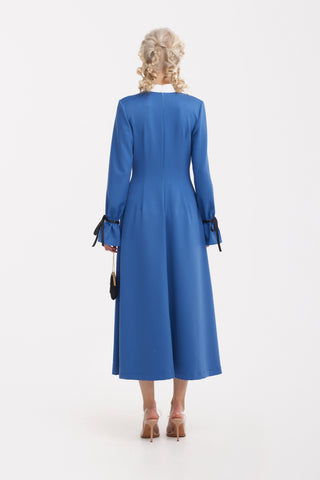 Cocktail Ankle-Length Dress – Blue