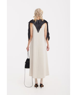 Casual V-Neck Strappy Maxi Dress – Ivory